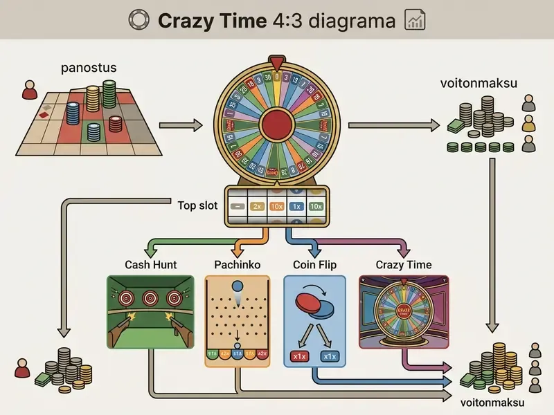 Crazy Time peli ja bonuskentät