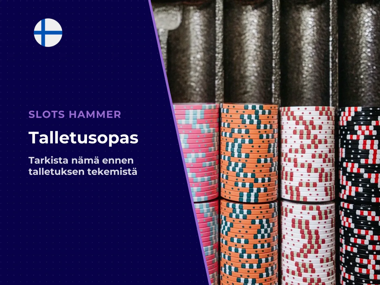 Kasinon tarkistuslista ennen ensimmäistä talletusta. Käy