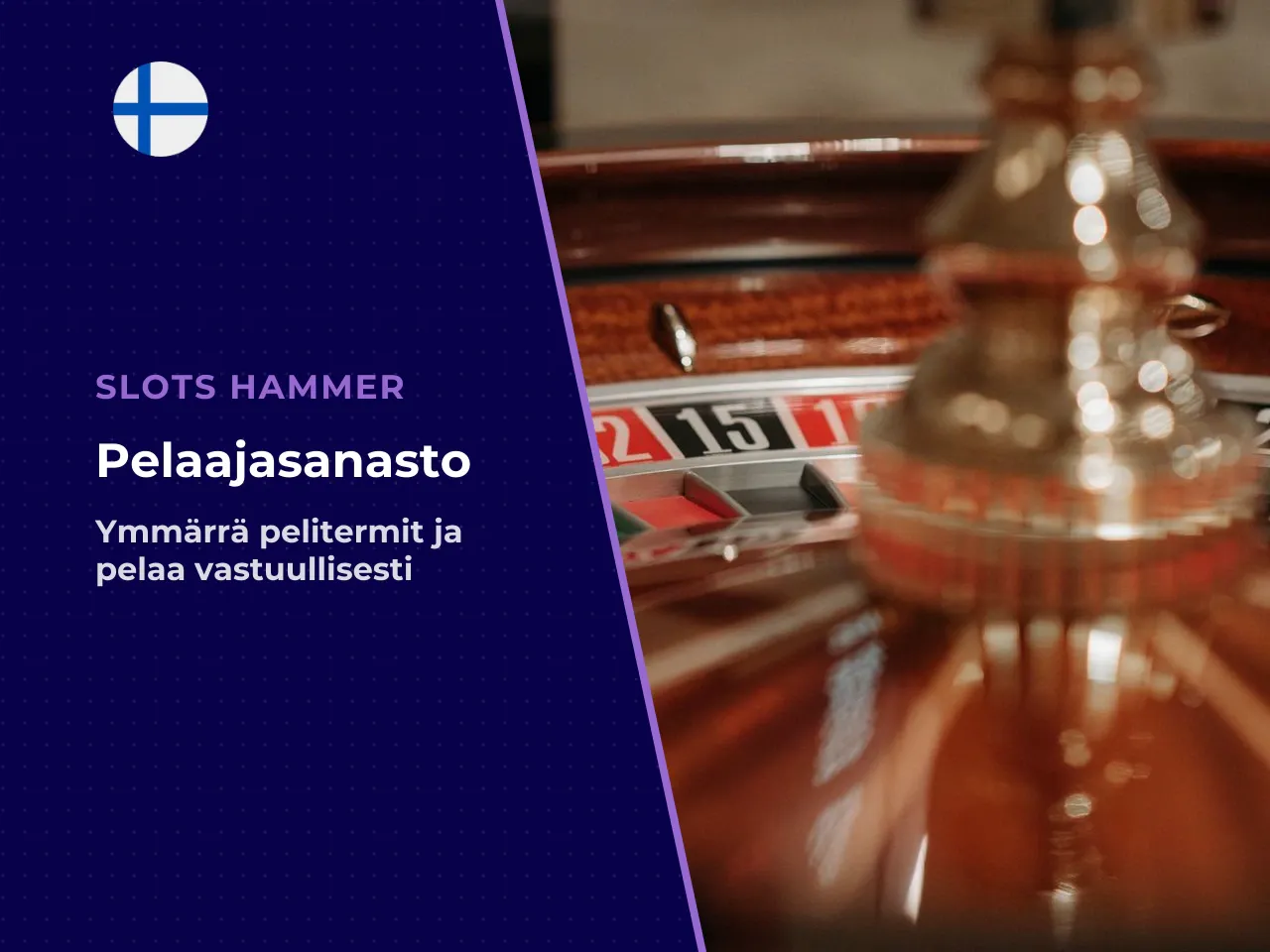 Liite sanasto ja vastuullisen pelaamisen työkalut