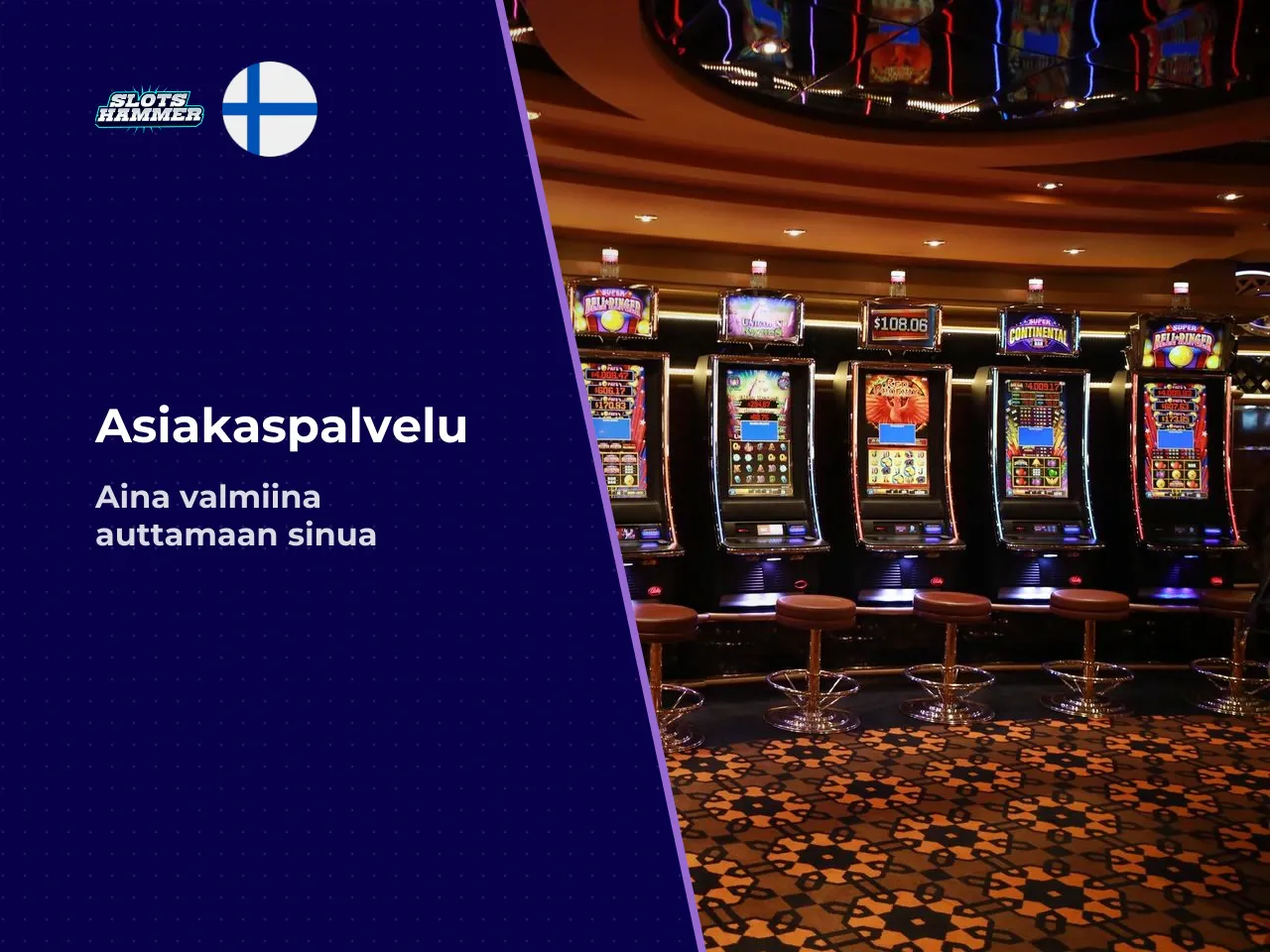Asiakaspalvelu, kielet ja yhteydenottotavat. Slots Hammer