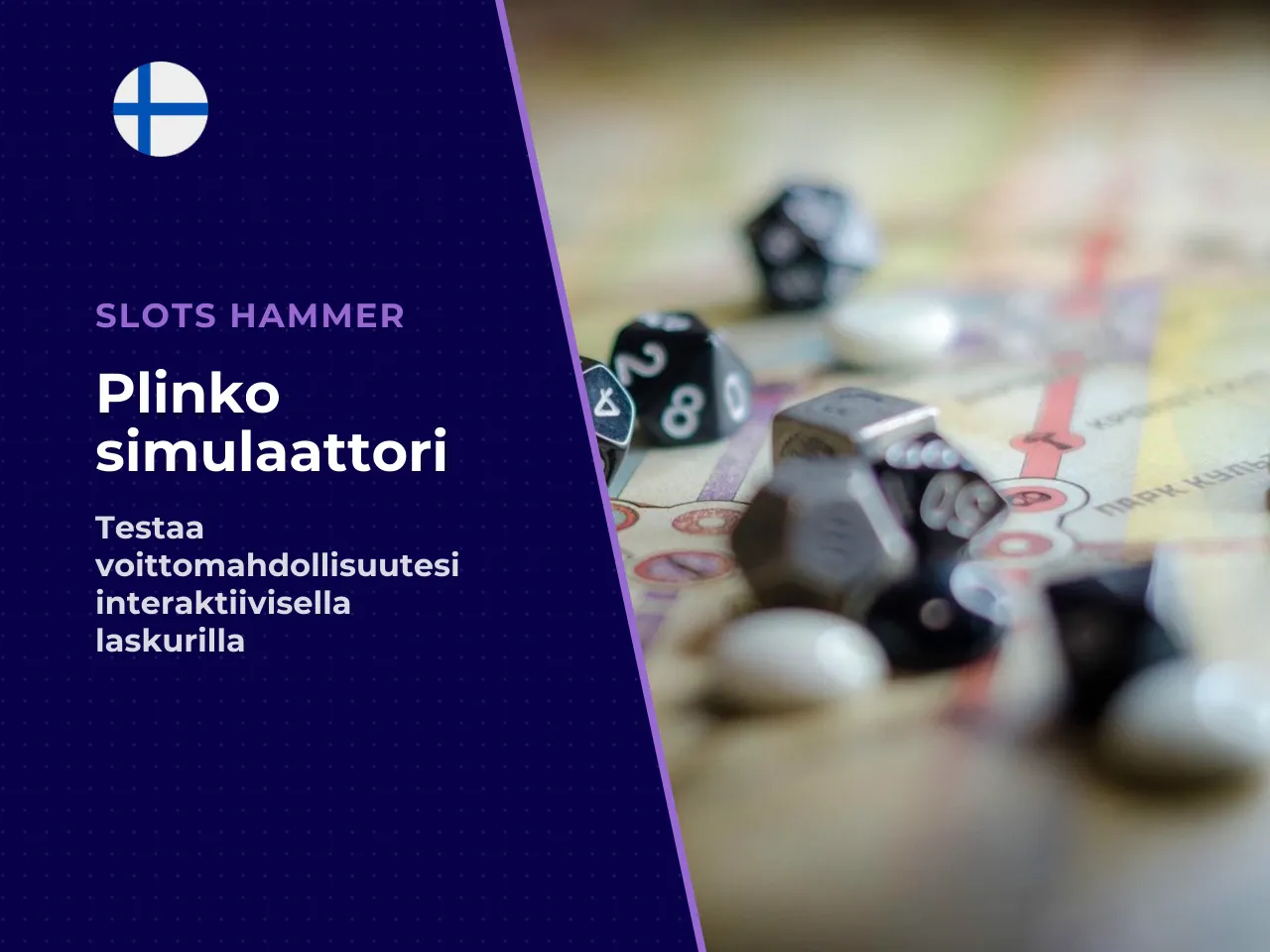 Odotusarvolaskuri simuloi 100 pudotusta. Sivulla oleva