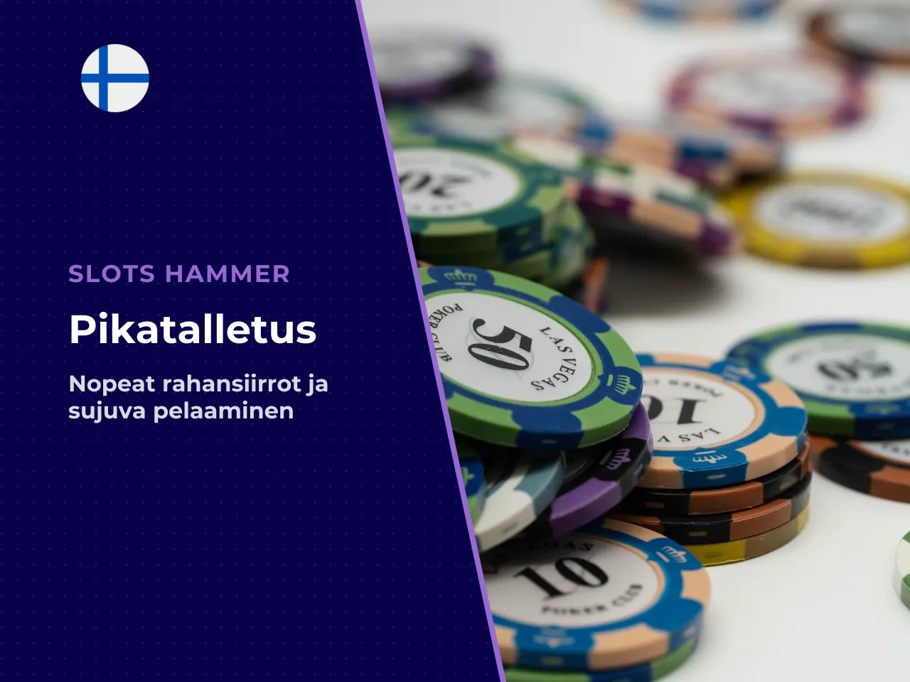 Hybriditoiminnallisuus ja Brite-pikatalletus. Slots Hammer toimii